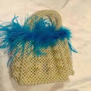 Hale HOUSE BEADED AND FUZZY PURSE